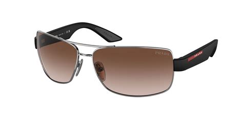 prada linea rossa gun brn grd|Prada Linea Rossa PS 50ZS Men's Rectangular Sunglasses, .